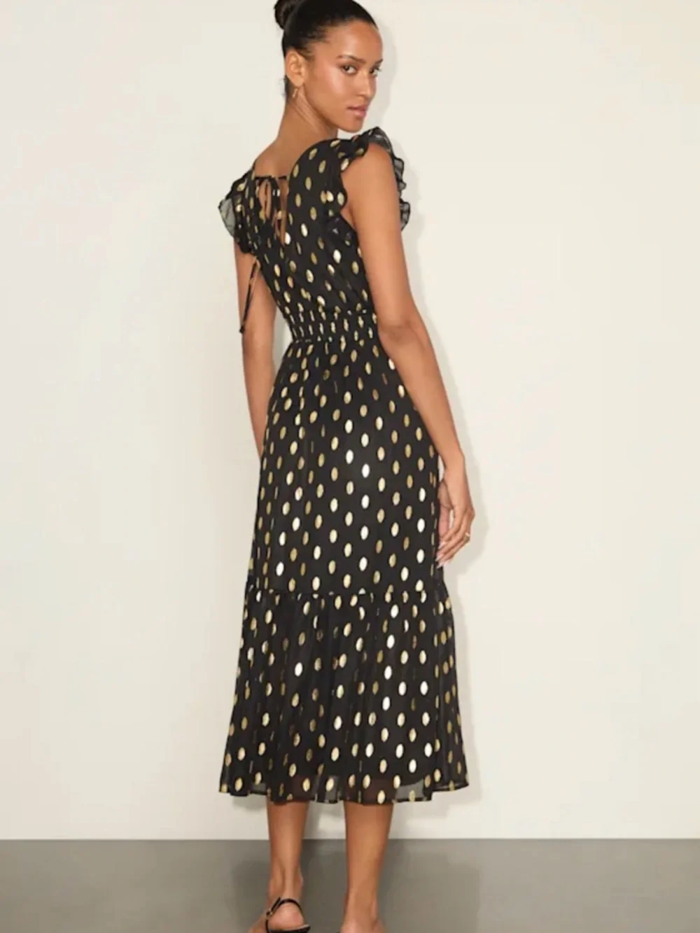 Lulus Black and Gold Dress - Picture 3 of 10